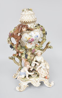 Lot 16 - A Meissen Porcelain Figural Potpuorri, 19th...