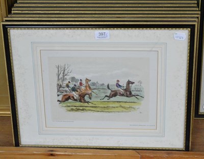 Lot 397 - A set of twelve prints - The Tumble Town Steeple-Chase