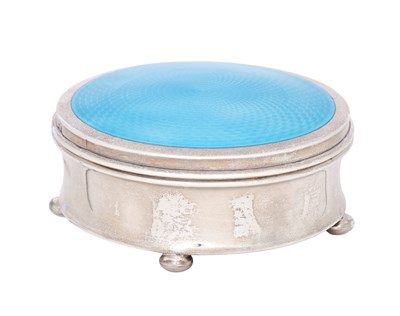 Lot 40 - A George V Silver and Enamel Jewellery-Box