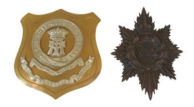 Lot 67 - An Unusual Large Brass Shield Shape Badge, set...