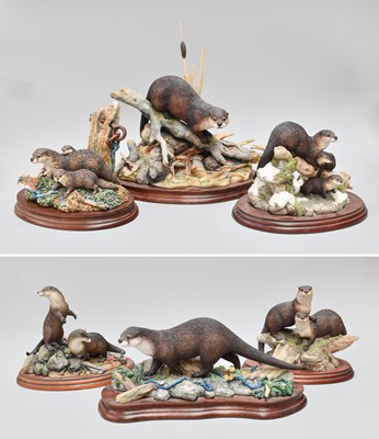 Lot 87 - Border Fine Arts Otter Groups, including...