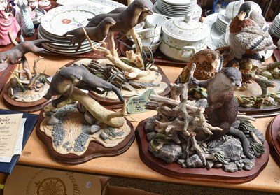 Lot 62 - Border Fine Arts Otters Groups, comprising:...