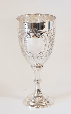 Lot 12 - An Edward VII Silver Goblet, Maker's Mark Worn,...