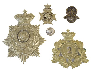 Lot 72 - A Victorian OR's Helmet Plate to First North...