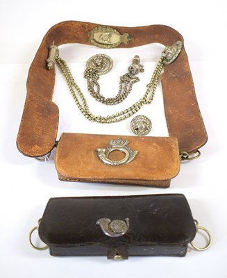Lot 178 - A Victorian Brown Leather Cross Belt and Pouch,...