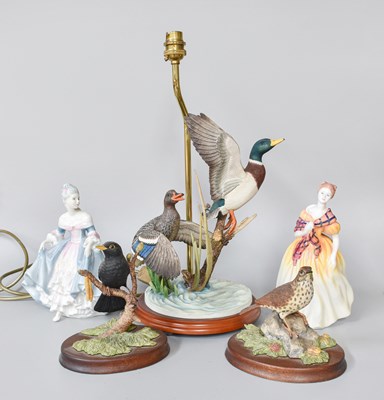 Lot 173 - Border Fine Arts 'Mallards' Table Lamp,...