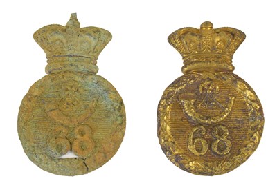 Lot 77 - Two Victorian Albert Pattern OR's Shako Plates...