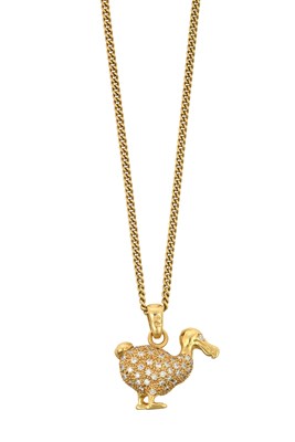 Lot 2341 - A Diamond Pendant on Chain the yellow dodo...
