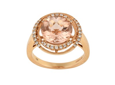 Lot 2286 - An 18 Carat Rose Gold Morganite and Diamond...