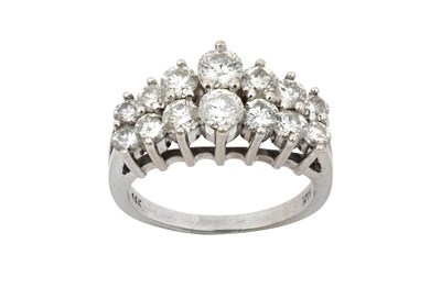 Lot 2384 - A Diamond Ring two rows of graduated round...