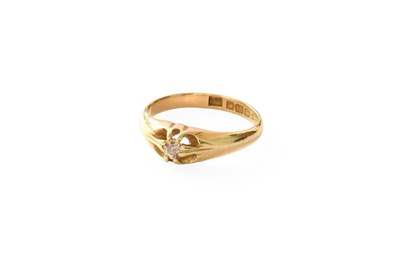 Lot 257 - An 18 Carat Gold Diamond Solitaire Ring, the...