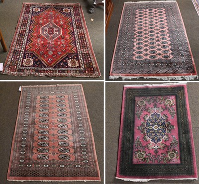 Lot 1242 - Kashgai Rug, the strawberry field centred by a...