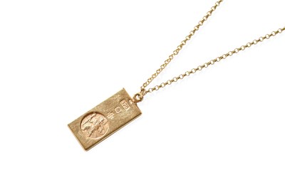 Lot 230 - A 9 Carat Gold St Christopher Pendant on A 9...