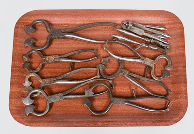 Lot 119 - Seven Early 19th Century Steel Sugar Cutters,...