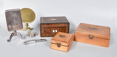 Lot 127 - A Victorian Inlaid Walnut Box, together with a...