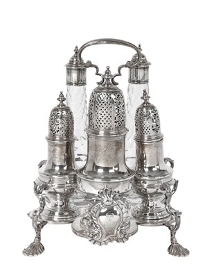 Lot 2001 - A George II Silver Warwick-Cruet