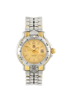 Lot 2256 - Tag Heuer: A Lady's Bi-Metal Calendar Centre...