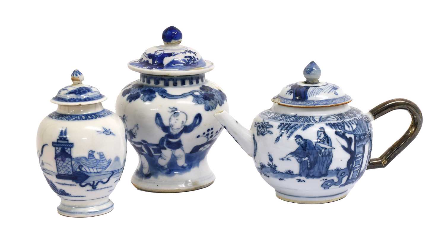 Lot 13 - A Chinese Porcelain European-Subject Tea...