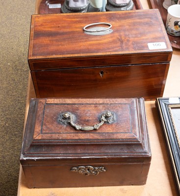 Lot 106 - A George III Mahogany Tea Caddy, with ogee...