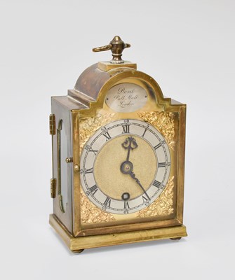 Lot 23 - A Brass Cased Timepiece Retailed by Dent, Pall...