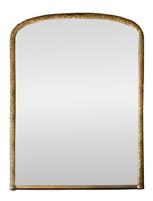 Lot 599 - A Victorian Gilt and Gesso Overmantel Mirror,...