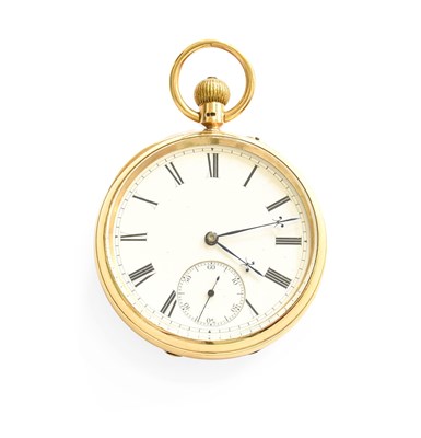 Lot 330 - An 18 Carat Gold Open Faced Pocket Watch,...