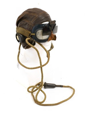 Lot 254 - A Second World War RAF Type C Leather Flying...