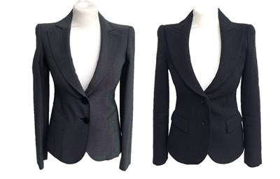 Lot 1069 - Emporio Armani Dark Grey Wool Tailored Jacket,...
