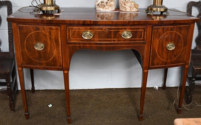Lot 1278 - A George III Mahogany Tulipwood Banded...