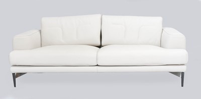 Lot 647 - A Pair of Roche Bobois Cream Leather...