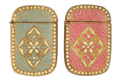 Lot 2114 - Two Norwegian Silver and Enamel Vesta-Cases