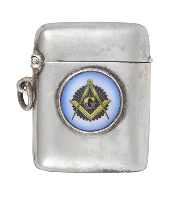 Lot 2116 - A Continental Silver and Enamel Vesta-Case