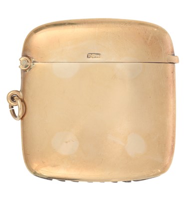 Lot 2110 - A George V Gold Vesta-Case