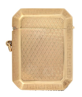 Lot 2109 - A George V Gold Vesta-Case