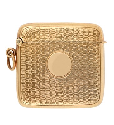 Lot 2111 - A George V Gold Vesta-Case