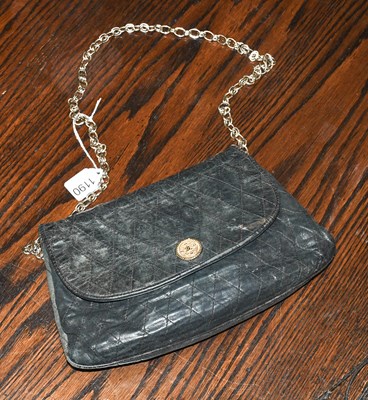 Lot 1099 - Circa 1980s Black Leather Quilted Chanel...
