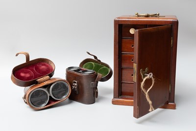 Lot 142 - A Victorian Stitched Leather Case, with...