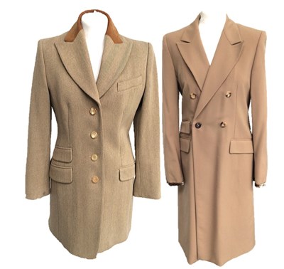 Lot 1066 - Nicole Farhi Wool Mix Herringbone Coat, in...