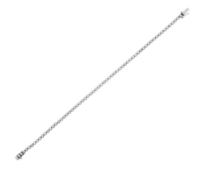 Lot 2392 - An 18 Carat White Gold Diamond Line Bracelet...