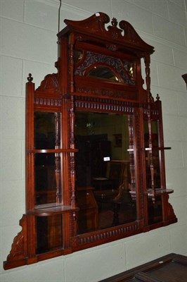 Lot 448 - Edwardian walnut mirror (formerly from a sideboard)