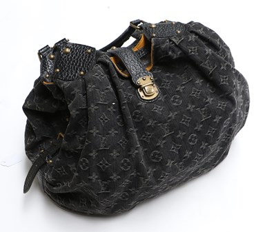 Lot 1097 - Louis Vuitton Black Mahina Hobo Shoulder Bag,...