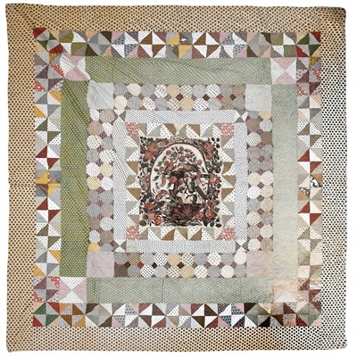 Lot 2314 - Early 19th Century Patchwork Quilt with a...