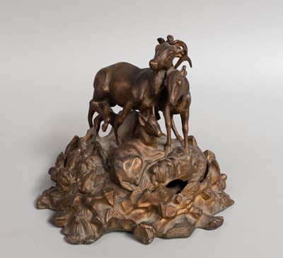Lot 24 - A Victorian Cast Bronze Inkwell, as a family...