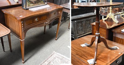 Lot 1345 - A Regency Style Mahogany Serving Table, with...