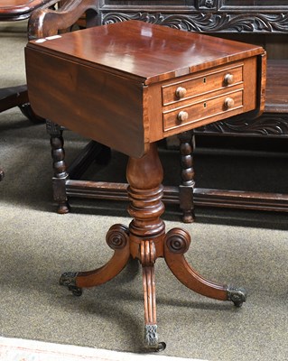 Lot 1309 - A Regency Mahogany Pedestal Drop Leaf...