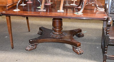 Lot 1332 - A William IV Mahogany Breakfast Table, raised...