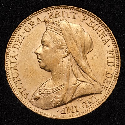 Lot 170 - Victoria, Sovereign 1901; encapsulated and...