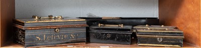 Lot 172 - A 19th Century Toleware Strong Box, inscribed...