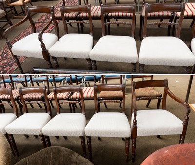Lot 1316 - A Set of Eight Regency Style Mahogany Dining...