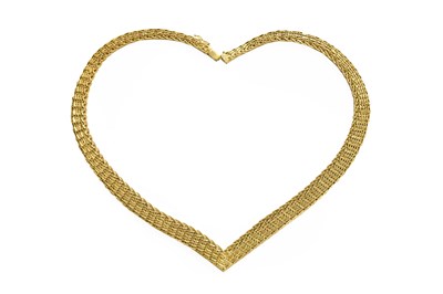 Lot 386 - An 18 Carat Gold Fancy Link Necklace, length 44cm